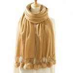 Pom Pom Scarf Factory - Winter Pashmina Hijab Thickened