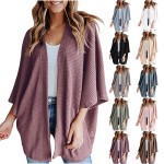 Knitted Cardigan Factory - Women Loose Bat Sleeve