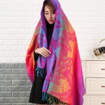 Rainbow Scarf Manufacturer - Hot Selling Polyester Jacquard