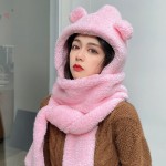 Winter Hat Supplier - Women Bear Hooded Scarf