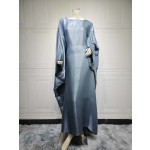 Islamic Kaftan Supplier - Plain Color Shiny Glitter