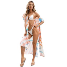 Summer Dress Manufacturer - Stripe Print Beach Wear
