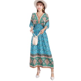 Bohemia Dress Manufacturer - Wholesale Long Retro Style