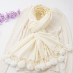 Cashmere Scarf Manufacturer - Fashion Winter Pom Pom