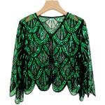 Bolero Shawl Manufacturer - Women's 3/4 Sleeve Sequin