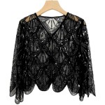 Bolero Shawl Manufacturer - Women's 3/4 Sleeve Sequin