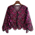 Bolero Shawl Manufacturer - Women's 3/4 Sleeve Sequin