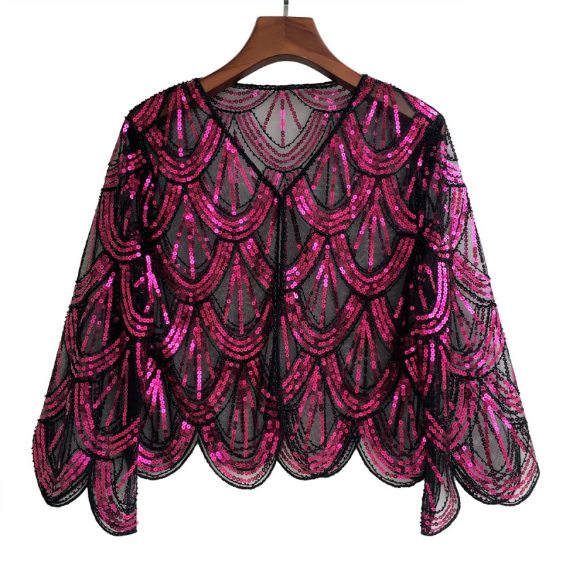 Bolero Shawl Manufacturer - Women's 3/4 Sleeve Sequin