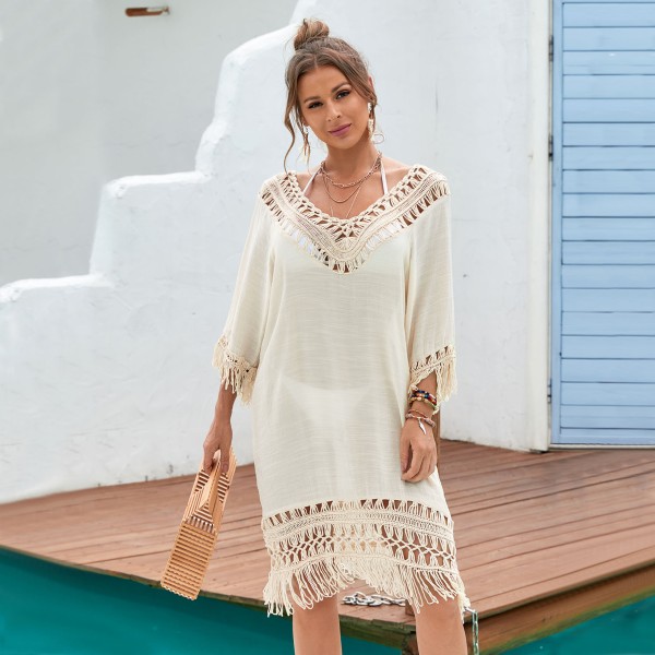 Beach Cover-up Manufacturer - Cross-Border Tassels Hand