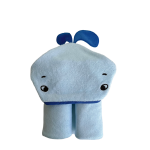 Factory Wholesale 500 GSM Organic Bamboo Baby Bath Towel Blue Whale Design Embroidered Hooded Towel Boy's Bamboo Hooded Towels