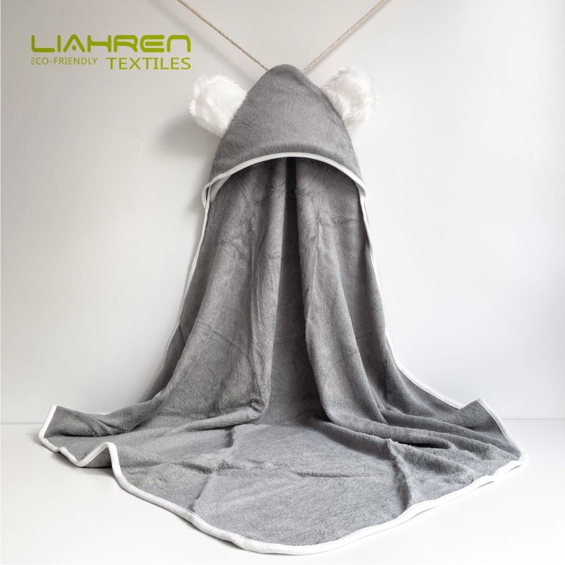 High Quality Organic Bamboo Baby Bath Towels 90*90cm Babies Towel With Hood Extra Soft Thick Newborn Hooded Baby Towels