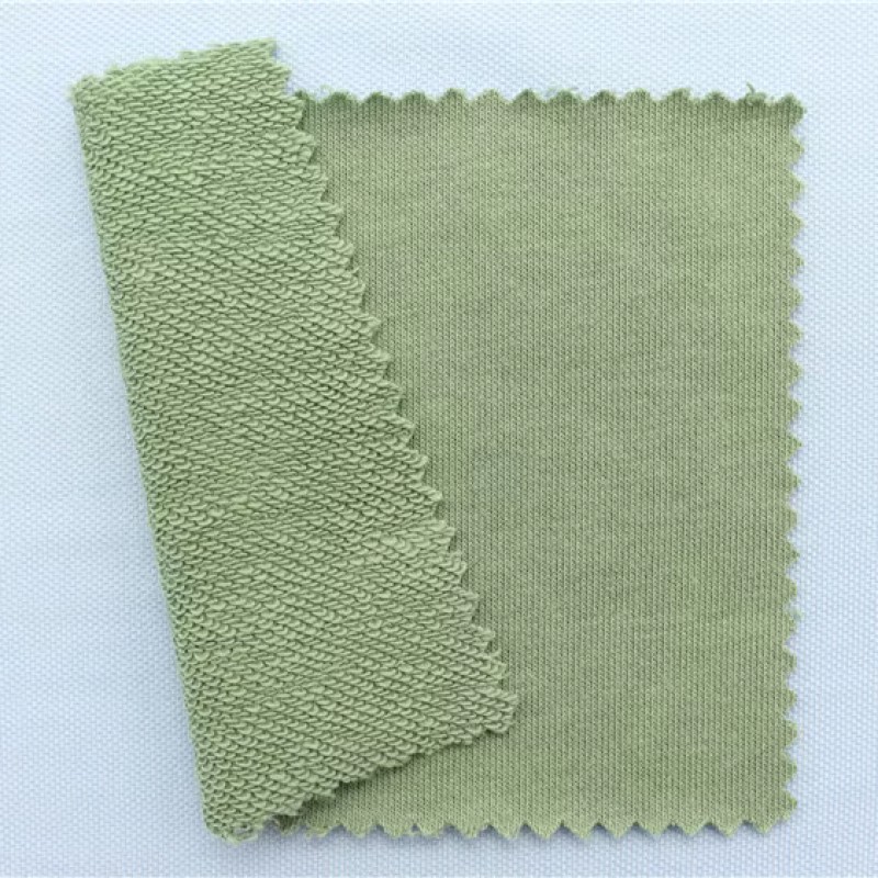 86% Organic Cotton 14% Recycled Polyester 280GSM 32s French Terry Soft Hoodies 192 Colors Stock Fashion Casual Clothing Fabric