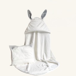 Bamboo Hooded Towel Baby Bath Towel  Large Size 90*90cm Rabbit Ear Bunny Design Thick Soft Absorbent Bath Kids Towels