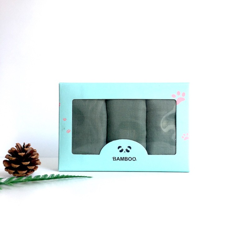 High Quality Organic Bamboo Cotton Muslin Baby Burp Cloth Super Soft Colored Muslin Babies Bibs