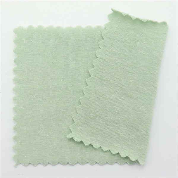 High Quality Natural Hemp Jersey Tshirt Fabric 28%Hemp 67%Organic Cotton 5%Spandex 180gsm Hemp Knit Fabric for Tshirts