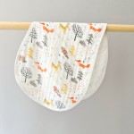 100% Organic Bamboo Muslin Baby Burp Cloth Set Button Closure OEM Service Printed Burp Bibs