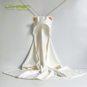 High Quality 500GSM Customized Bath Towel Comfortable Bamboo Baby Bath Towel Bear Ear Design Bamboo Hooded Towel for Infant