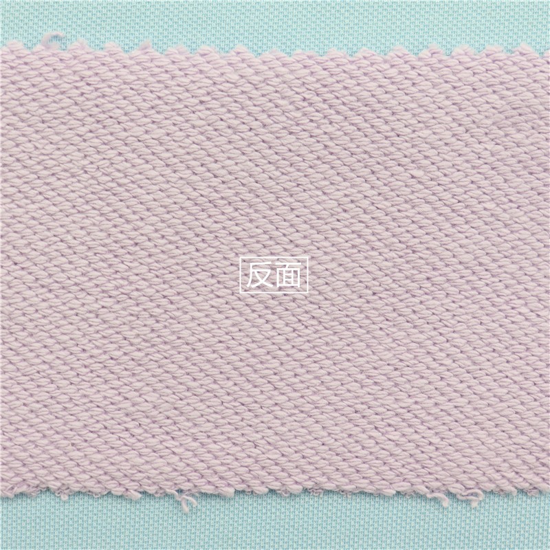 100% Organic Cotton French Terry 420gsm NE40 Double Yarn Weaving Back Double Stranded Looped Fabric for Casual Wear Sportswear