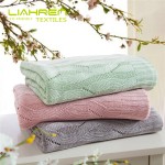 Super Soft 100% Bamboo Blanket Knitted Baby Blanket High Quality Bamboo Knit Throw Blanket