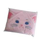 New Design Organic Bamboo Hooded Baby Towels With Cat Design 90*90cm 500GSM Thick Soft Comfortable Baby Bath Towel
