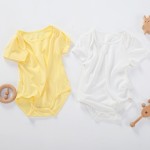 Hot Selling High Quality Organic Bamboo Baby Bodysuit Newborn Short Sleeve Clothes Romper Baby Suit