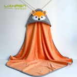 Organic Bamboo Baby Hooded Thick 500GSM Super Soft Breathable High Absorbent Bamboo Bath Towel fox Design Bamboo Hooded Towels