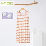 Super Soft Organic Bamboo Women Night  Dress Summer Household Clothes  Bamboo Loungewear Lady Home Wear Pajamas