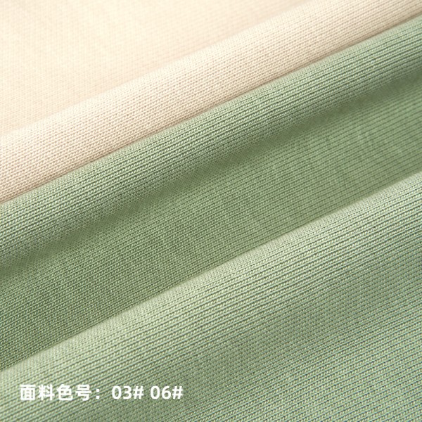 Stock 88% Organic Cotton 12%Recycle Polyester French Terry 400gsm Soft Warm Thick Sweatershirt Fabric Wholesale