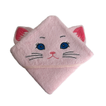 New Design Organic Bamboo Hooded Baby Towels With Cat Design 90*90cm 500GSM Thick Soft Comfortable Baby Bath Towel