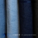 80%cotton 20%Polyester 440gsm/13oz 175cm Thick Sand-washed Cotton Twill Denim Fabric for Winter Jeans Coat and Pants