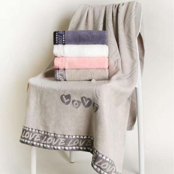 New Product in Stock High Quality Soft Bamboo Cotton Bath Towel Set Organic Bamboo Plain Adults Love Design Bath Towel Set
