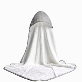 Organic Bamboo Bath Hooded Towel Soft Large Thick 500GSM 90x90CM Bamboo Hooded Towel for Infant New Born Baby Kids