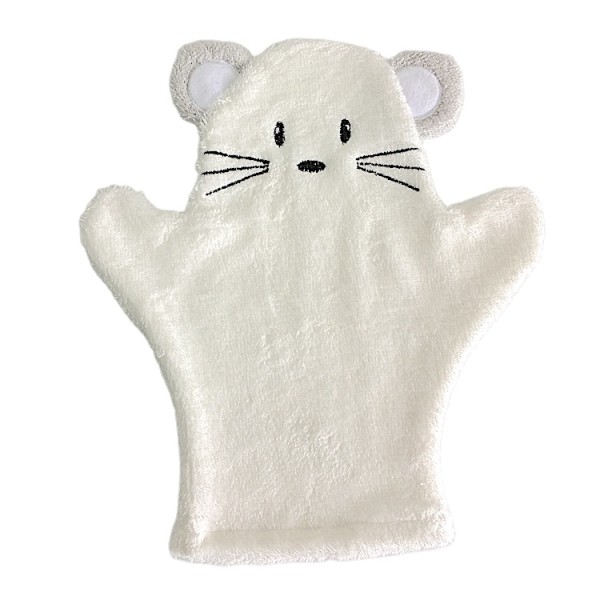 Super Soft High Quality Baby Bath Products Bath Mitten Bamboo Mitten BODY Mitten with Mouse Design