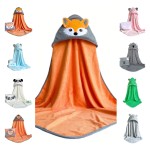 Organic Bamboo Baby Hooded Thick 500GSM Super Soft Breathable High Absorbent Bamboo Bath Towel fox Design Bamboo Hooded Towels