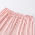 In Stock Luxury Ladies 93%Bamboo 7%Spandex Loungewear Sets With Padded Bust Support Short Sleeved Pants Bamboo Pajamas Set