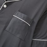 In Stock Simple Comfortable Men 93%Bamboo 7%Spandex Loungewear Sets Customize Men Short-Sleeve Pajama Set With Shorts