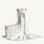 High Quality 500GSM Customized Bath Towel Comfortable Bamboo Baby Bath Towel Bear Ear Design Bamboo Hooded Towel for Infant