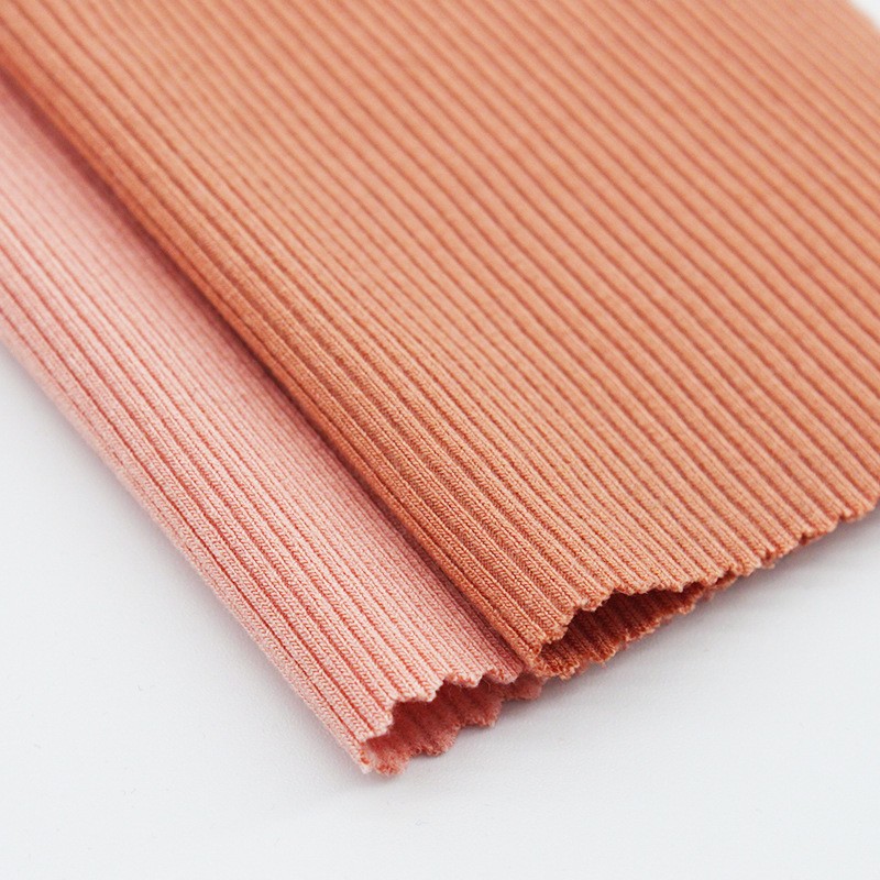 High-Quality 90%Organic Bamboo 10%Spandex 300GSM Bamboo Fabric 2x2 Rib Stretchy Fabric for Summer Tshirt and Loungewear