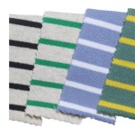 Stock 80% Organic Cotton 17% Recycle Polyester 3%Spandex 300gsm Color Woven Striped Towel Terry Fabric for Bathrobe