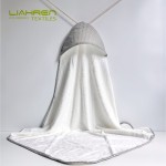 Organic Bamboo Bath Hooded Towel Soft Large Thick 500GSM 90x90CM Bamboo Hooded Towel for Infant New Born Baby Kids