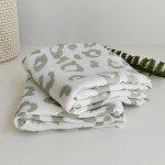4 Layers 57*57cm Organic Bamboo Bamboo Baby Muslin Blanket Reactive Print Muslin Pad