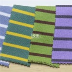 Stock 80% Organic Cotton 17% Recycle Polyester 3%Spandex 300gsm Color Woven Striped Towel Terry Fabric for Bathrobe