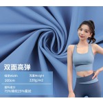 75% Recycle Nylon 25%spandex 220gsm Yoga Suit Fabric Breathable Sports Fabric Interlock Double-sided Elastic Yoga Pants Fabric