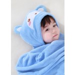 Eco-friendly Velvet Baby and Kids Hooded Towel Children's Bath Towel Newborn Wrap Bath Towel Thick Cartoon Absorbent Poncho