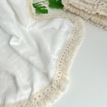 2layers 4layers Soft Breathable Bamboo Cotton Muslin Baby Blanket Fashion Fringe Baby Swaddle Blanket Beach Blanket