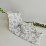 4 Layers 57*57cm Organic Bamboo Bamboo Baby Muslin Blanket Reactive Print Muslin Pad