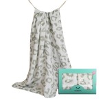 4 Layers 57*57cm Organic Bamboo Bamboo Baby Muslin Blanket Reactive Print Muslin Pad