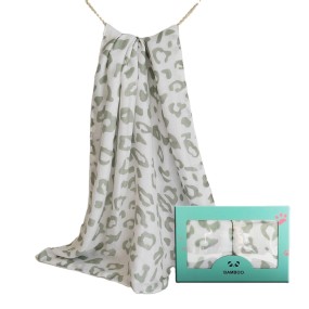 4 Layers 57*57cm Organic Bamboo Bamboo Baby Muslin Blanket Reactive Print Muslin Pad