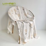 Best Sale 100%bamboo Fiber Pigment Print Elephant and Hot air Balloon Design Super Breathable Muslin Swaddle for Baby