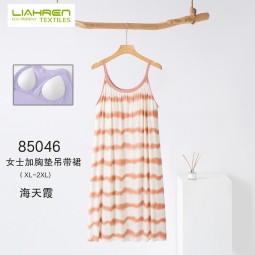 Super Soft Organic Bamboo Women Night Dress Summer Tank Dress Bamboo Loungewear Lady Strap Dress Home Wear Pajamas